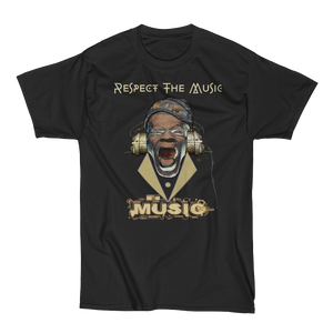 RESPECT THE MUSIC  BLACK  T-Shirt